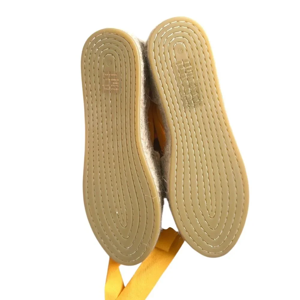 TORY BURCH Canvas Ankle Tie Espadrille Sandal NWOB Sz 6.5‎